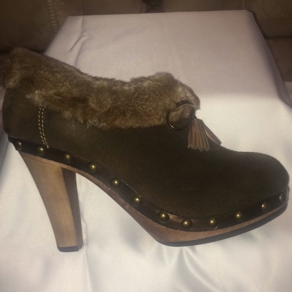 Colin Stuart Brown/Faux Fur Trimmed Ankle Boots - Picture 5 of 8